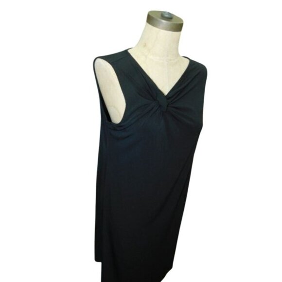 Chico's Size M Medium (1) Slinky Stretchy Classic Black Dress - Picture 2 of 2